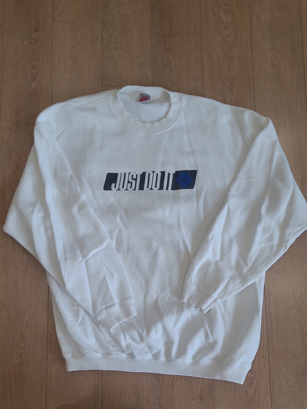 Rare Vintage 1990s Nike "Just Do It" Box Logo Crewneck Sweatshirt Made In Canada